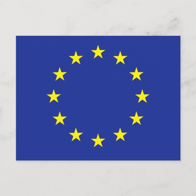 Europe EU European flag Postcard (Front)