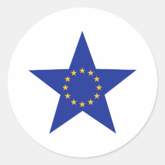 Europe EU star flag Classic Round Sticker