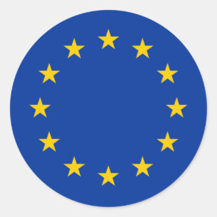 Europe/European Union Flag Classic Round Sticker
