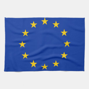 Europe flag tea towel