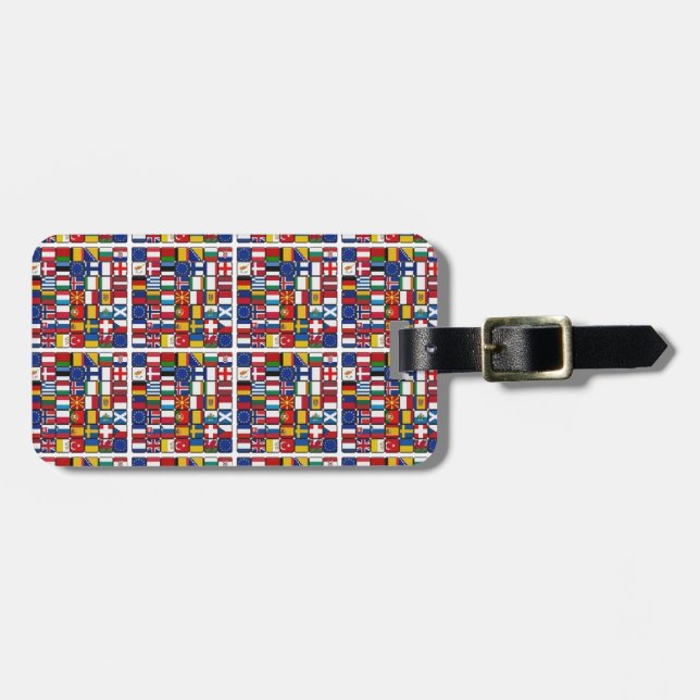 Europe flags luggage tag (Front Horizontal)