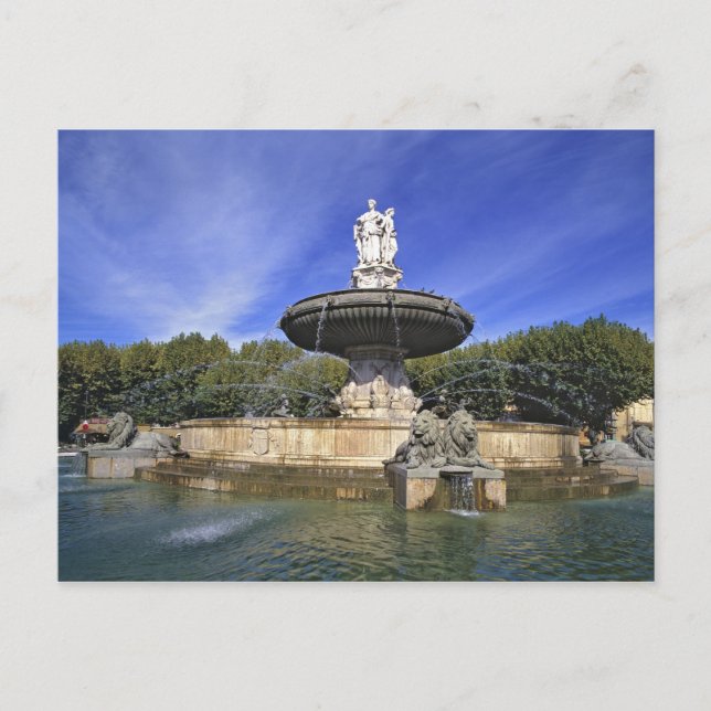 Europe, France, Aix-en-Provence. Fontaine de Postcard (Front)