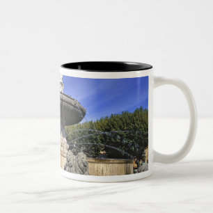 Europe, France, Aix-en-Provence. Fontaine de Two-Tone Coffee Mug