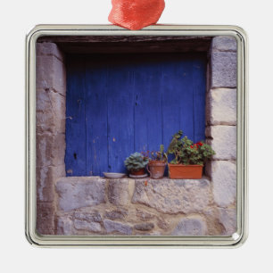 Europe, France, Cereste. A blue door adds colour Metal Ornament