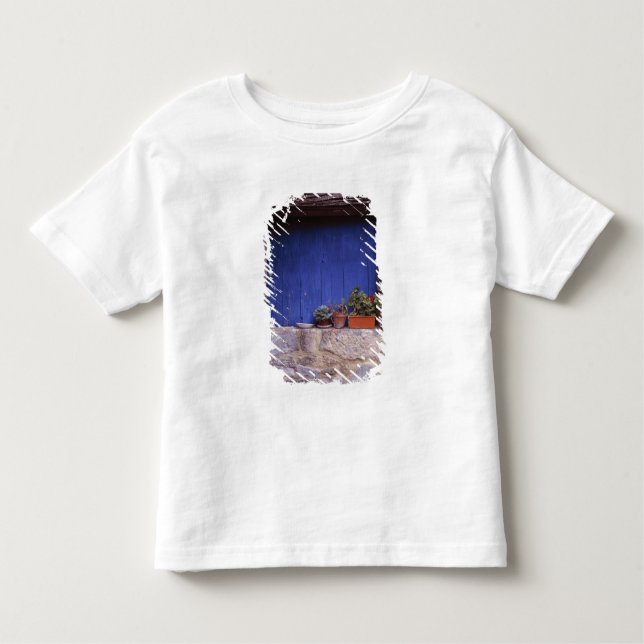 Europe, France, Cereste. A blue door adds colour Toddler T-Shirt (Front)