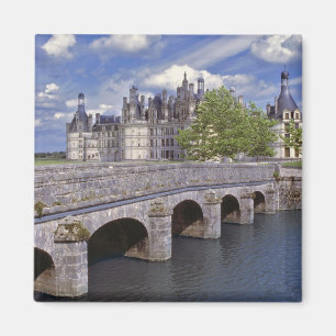 Europe, France, Chambord. A stone bridge leads Magnet