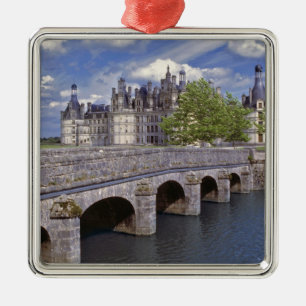 Europe, France, Chambord. A stone bridge leads Metal Ornament