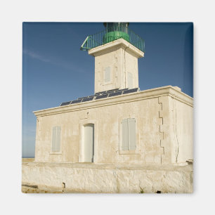 Europe, France, Corsica, Ile Rousse. Lighthouse Magnet