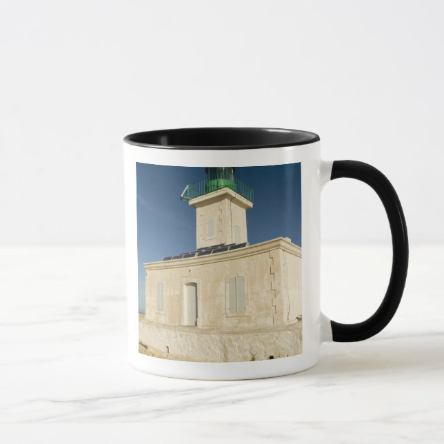 Europe, France, Corsica, Ile Rousse.  Lighthouse Mug (Right)