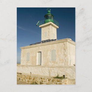 Europe, France, Corsica, Ile Rousse. Lighthouse Postcard