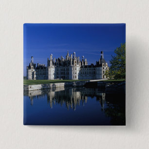 Europe, France, Loire Valley. Chateau Chambord 15 Cm Square Badge