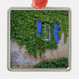 Europe, France, Lourmarin. Cascading ivy Metal Ornament