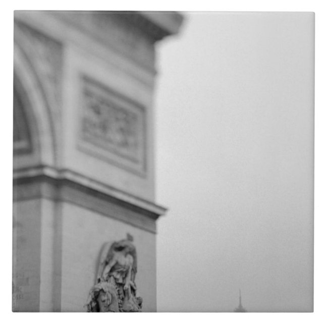 Europe, France, Paris. Arc de Triomphe and 2 Tile (Front)