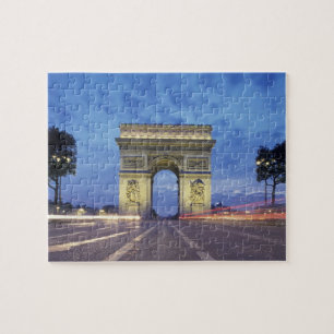 Europe, France, Paris. Arc de Triomphe as viewed Jigsaw Puzzle