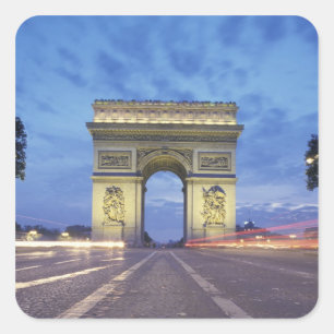 Europe, France, Paris. Arc de Triomphe as viewed Square Sticker
