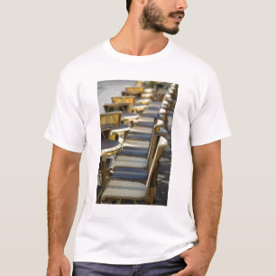 Europe, France, Paris, Beaubourg: Cafe Tables / T-Shirt