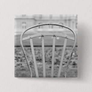 Europe, France, Paris. Chair, Jardin du 15 Cm Square Badge