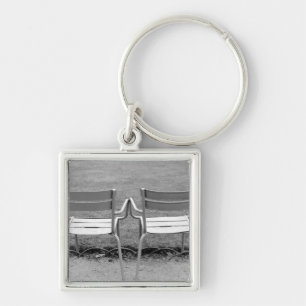Europe, France, Paris. Chairs, Jardin du 2 Key Ring