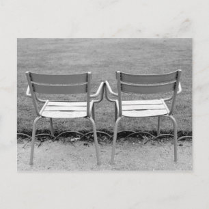 Europe, France, Paris. Chairs, Jardin du 2 Postcard