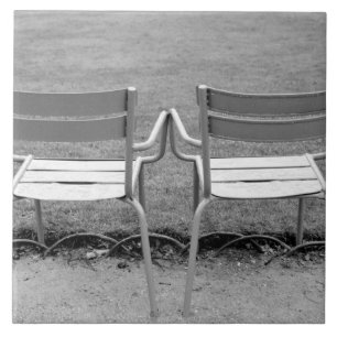 Europe, France, Paris. Chairs, Jardin du 2 Tile