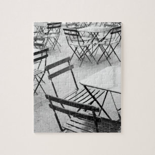 Europe, France, Paris. Chairs, Jardin du 3 Jigsaw Puzzle