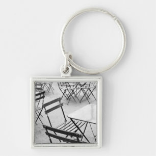 Europe, France, Paris. Chairs, Jardin du 3 Key Ring