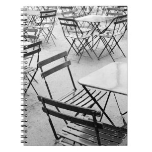 Europe, France, Paris. Chairs, Jardin du 3 Notebook