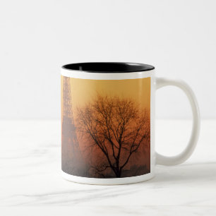 Europe, France, Paris. Eiffel Tower (Medium Two-Tone Coffee Mug
