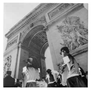 Europe, France, Paris. Military ceremony at the Ceramic Tile