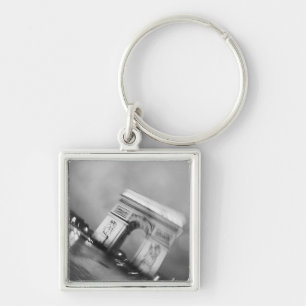 Europe, France, Paris. Spinning Arc de Triomphe Key Ring
