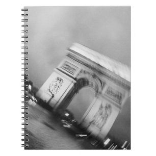 Europe, France, Paris. Spinning Arc de Triomphe Notebook