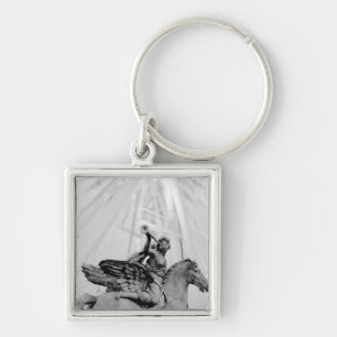 Europe, France, Paris. Statue and Ferris Wheel, 2 Key Ring