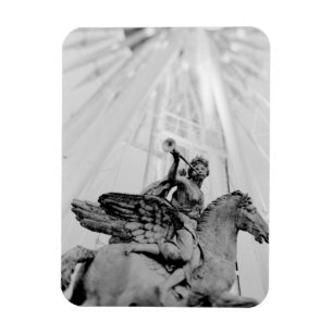 Europe, France, Paris. Statue and Ferris Wheel, 2 Magnet