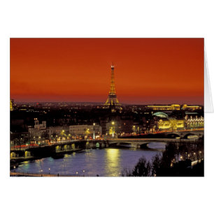 Europe, France, Paris. Sunset view of Eiffel