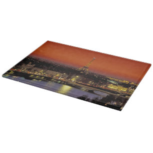 Europe, France, Paris. Sunset view of Eiffel Cutting Board