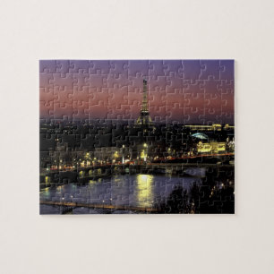 Europe, France, Paris, Sunset view of Eiffel Jigsaw Puzzle