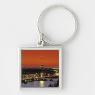 Europe, France, Paris. Sunset view of Eiffel Key Ring