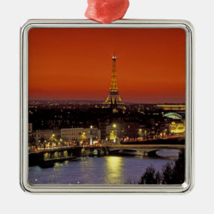 Europe, France, Paris. Sunset view of Eiffel Metal Tree Decoration