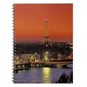 Europe, France, Paris. Sunset view of Eiffel Notebook