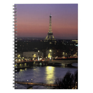 Europe, France, Paris, Sunset view of Eiffel Notebook