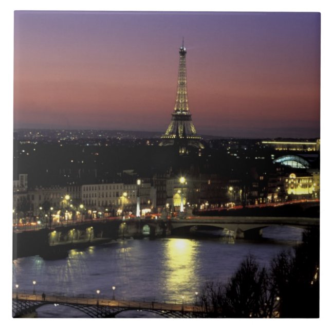 Europe, France, Paris, Sunset view of Eiffel Tile (Front)