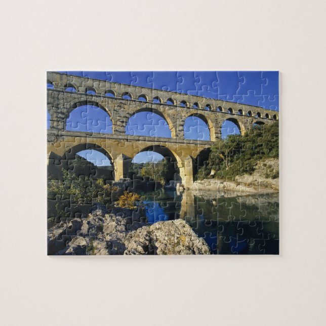Europe, France, Pont du Gard. Pont du Gard, Jigsaw Puzzle (Horizontal)