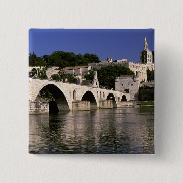 Europe, France, Provence, Avignon. Palais des 15 Cm Square Badge (Front)
