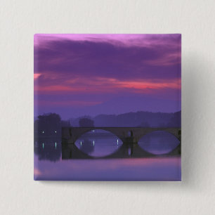 Europe, France, Provence, Avignon. Pont St, 15 Cm Square Badge