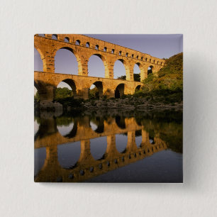 Europe, France, Provence, Gard. Pont du Gard, 15 Cm Square Badge