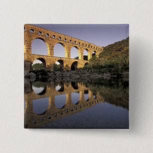 Europe, France, Provence, Gard; Pont du Gard, 15 Cm Square Badge