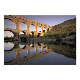 Europe, France, Provence, Gard; Pont du Gard, Photo Print
