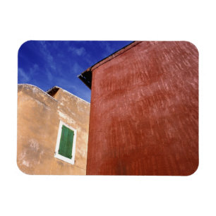 Europe, France, Roussillon. Colourful walls are Magnet