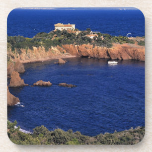 Europe, France, Theoule-sur-Mer. A tile-roofed Coaster