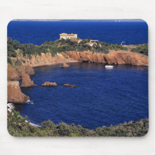 Europe, France, Theoule-sur-Mer. A tile-roofed Mouse Pad